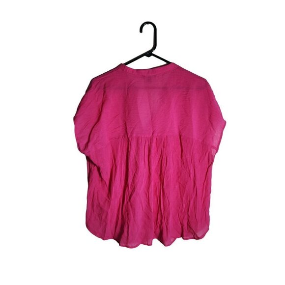 NWOT Modern Works Rayon Blend Blouse Pink Large - Picture 2 of 4